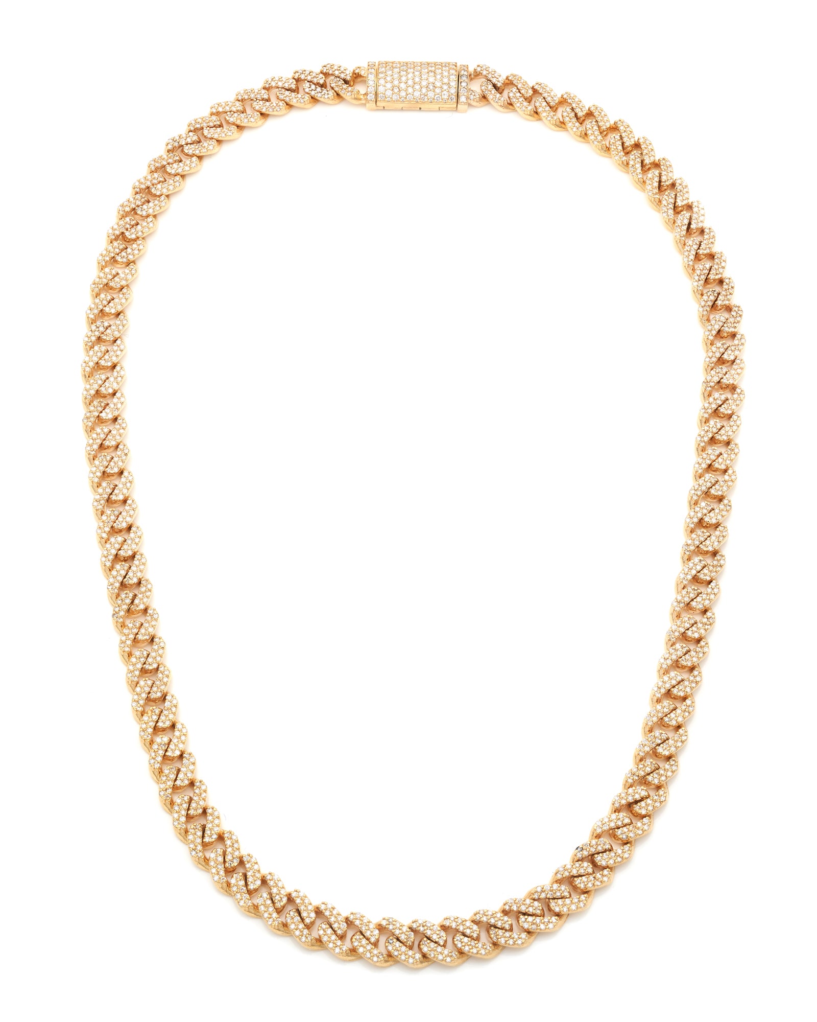 yellow gold cuban diamonds