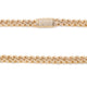 yellow gold cuban diamonds