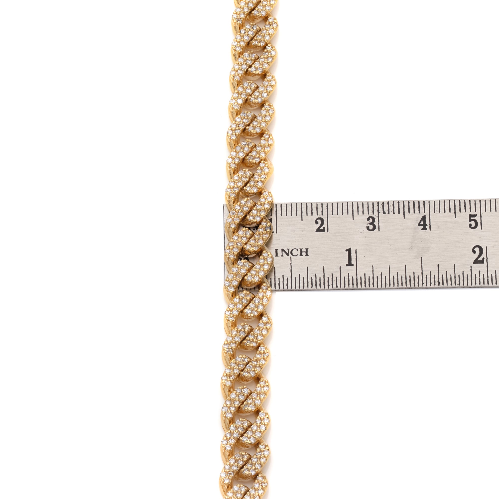yellow gold cuban diamonds