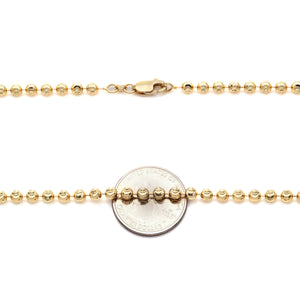 yellow gold bead chain