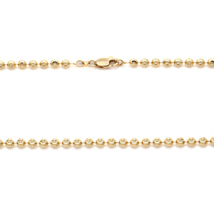 yellow gold bead chain