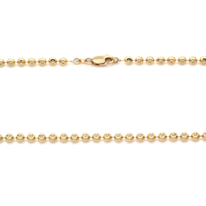 yellow gold bead chain