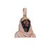 pendant rose gold black jesus