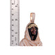 pendant rose gold black jesus