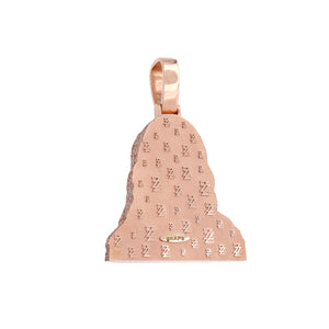 pendant rose gold black jesus