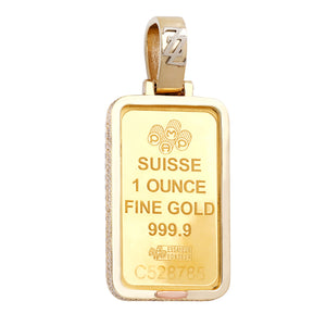 Diamond Suisse Stamp Pendant