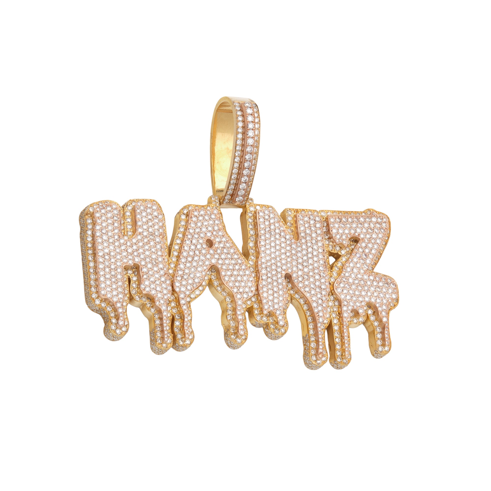 Custom drip letter discount pendant