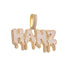 4 Character Beveled Drip Letters Pendant