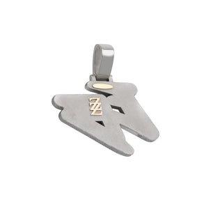 Beveled Initials Diamond Pendant