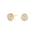 Mixed Diamond Round Cluster Earrings II