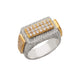 Multi Surface Duo Tone Diamond Ring