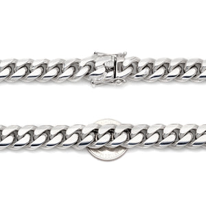 Cuban Link White Gold Chain