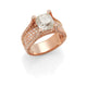 Accented Halo Solitaire Diamond Set Ring