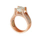 Accented Halo Solitaire Diamond Set Ring