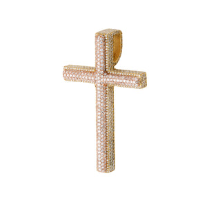 Duo Tone Diamond Cross