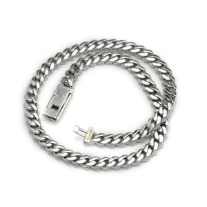 Custom Lock 2 Row Diamond Prong Set Cuban Link Chain