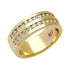 Mens 2 Row Diamond Band