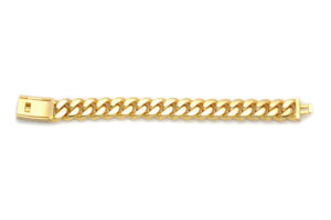 3 Row Diamond Prong Set Cuban Link Bracelet