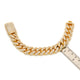 3 Row Diamond Prong Set Cuban Link Bracelet