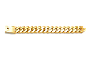 4 Row Diamond Prong Set Cuban Link Bracelet