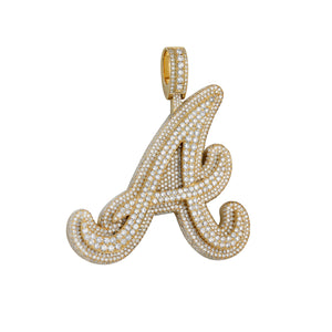 Braves Logo Diamond Pendant