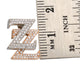 Mixed Metal Micro ZZ Logo Pendant