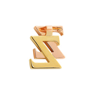 Gold Micro ZZ Logo Pendant