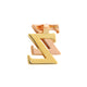 Gold Micro ZZ Logo Pendant