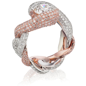 Braided Pressure Set Diamond Ring