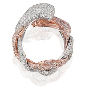 Braided Pressure Set Diamond Ring